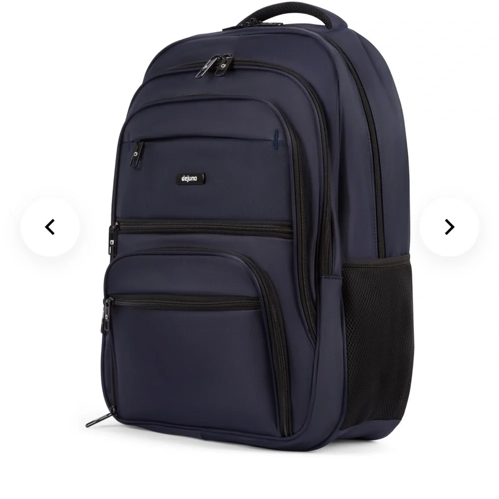 New! Dejuno Men's Black Laptop Backpack 20” with Multiple Compartments